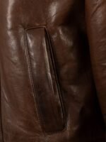 Brown Morgan-SF aviator Sheepskin Shearling Leather Trench Coat