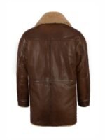 Brown Morgan-SF aviator Sheepskin Shearling Leather Trench Coat