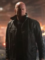 Bruce Willis Looper Old Joe Black Leather Jacket