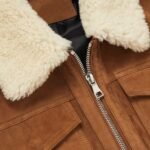 Bryan Shearling Fur Suede Trucker Jacket