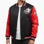 Buffalo Sabres Black and Red Leather Jacket