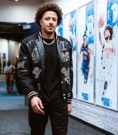 Cade Cunningham Ally Black Varsity Jacket