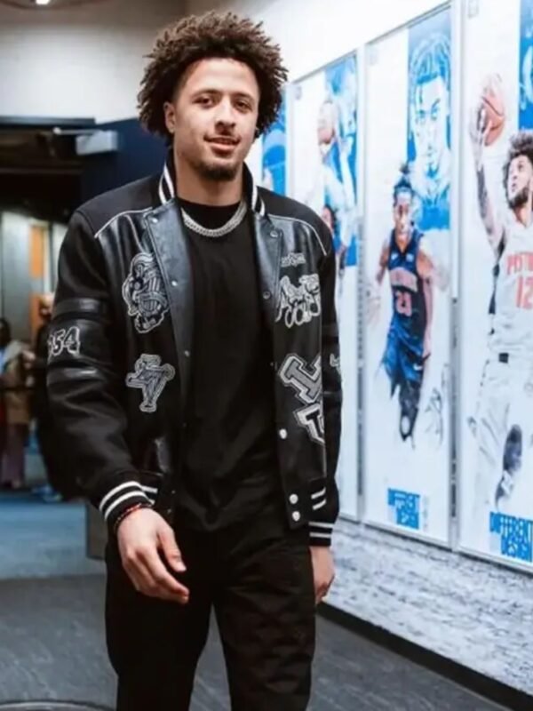 Cade Cunningham Ally Black Varsity Jacket