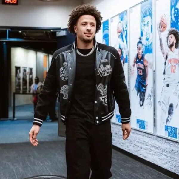 Cade Cunningham Ally Black Varsity Jacket
