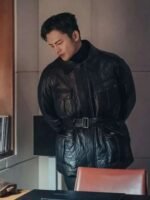 Cafe Minamdang 2022 Seo In-Guk Black Leather Jacket
