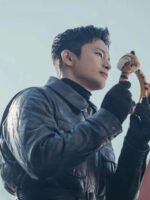 Cafe Minamdang 2022 Seo In-Guk Black Leather Jacket