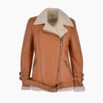 Caitlin Shearling Leather Aviator Jacket