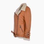 Caitlin Shearling Leather Aviator Jacket