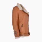 Caitlin Shearling Leather Aviator Jacket