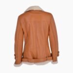 Caitlin Shearling Leather Aviator Jacket