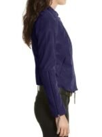 Caitlin Snow The Flash S03 Purple Leather Jacket