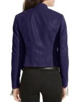Caitlin Snow The Flash S03 Purple Leather Jacket