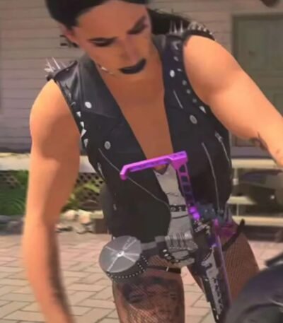 Call Of Duty Rhea Ripley Black Biker Vest