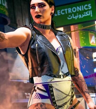 Call Of Duty Rhea Ripley Black Biker Vest