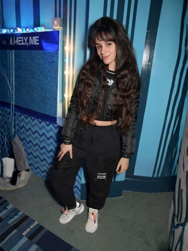 Camila Cabello Cinderella Black Cropped Puffer Jacket
