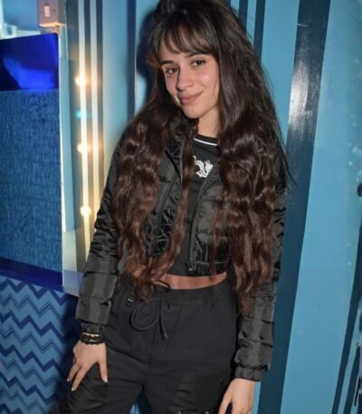 Camila Cabello Cinderella Black Cropped Puffer Jacket