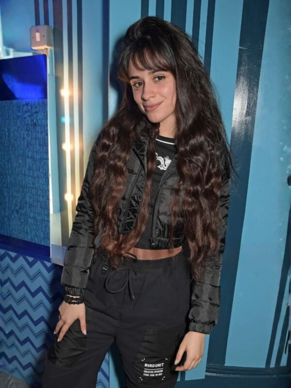 Camila Cabello Cinderella Black Cropped Puffer Jacket