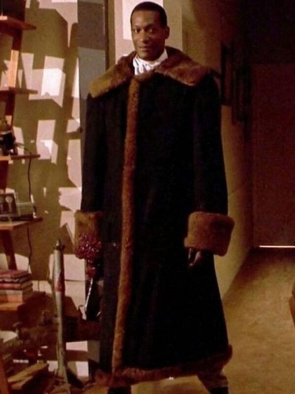 Candyman Anthony McCoy Black Fur Trench Coat
