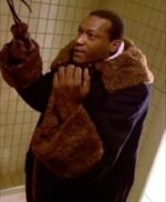 Candyman Anthony McCoy Black Fur Trench Coat