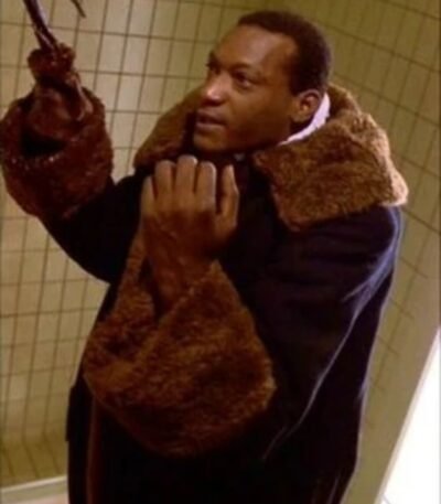 Candyman Anthony McCoy Black Fur Trench Coat