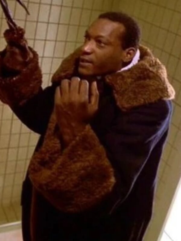 Candyman Anthony McCoy Black Fur Trench Coat