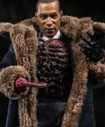 Candyman Anthony McCoy Black Fur Trench Coat