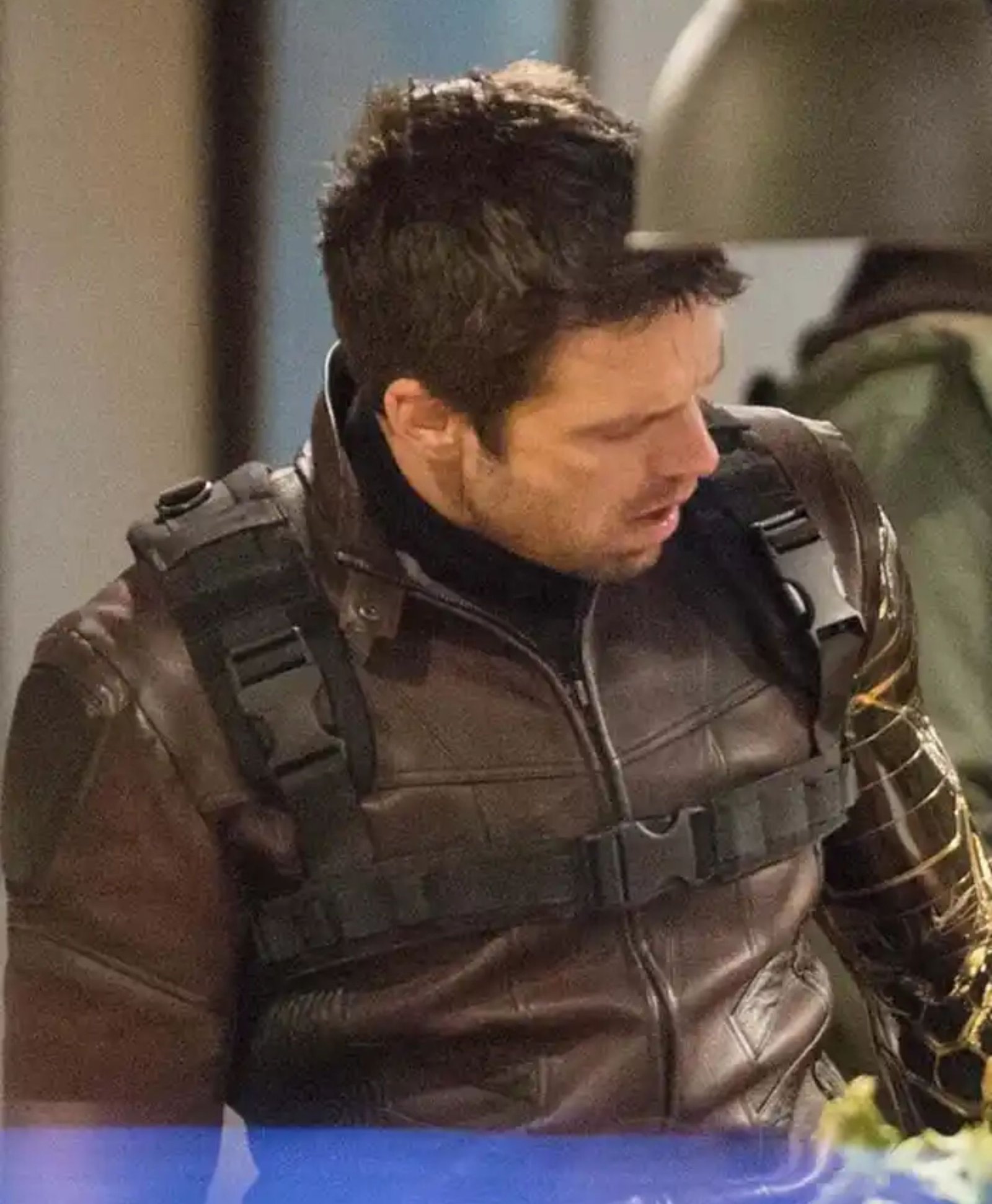 Captain America Bucky Barnes Brown Cosplay Leather Jacket Captain America Bucky Barnes Brown Cosplay Leather Jacket