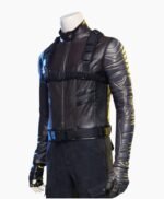 Captain America Bucky Barnes Brown Cosplay Leather Jacket