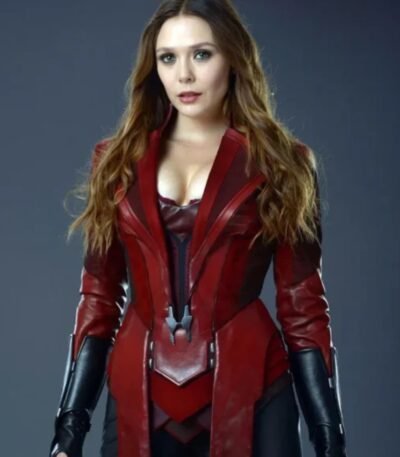 Captain America Scarlet Witch Red Long Coat