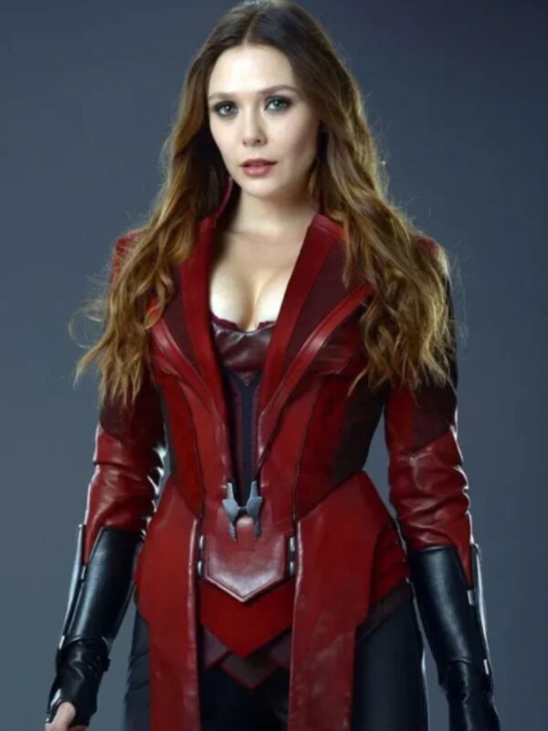Captain America Scarlet Witch Red Long Coat