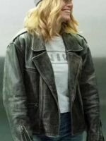 Carol Danvers Captain Marvel Green Leather Jacket