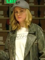 Carol Danvers Captain Marvel Green Leather Jacket
