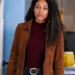Cassie Dewell Big Sky Brown Suede Leather Jacket