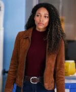 Cassie Dewell Big Sky Brown Suede Leather Jacket