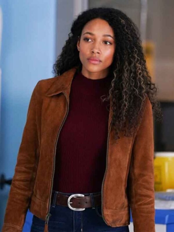 Cassie Dewell Big Sky Brown Suede Leather Jacket