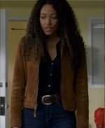 Cassie Dewell Big Sky Brown Suede Leather Jacket