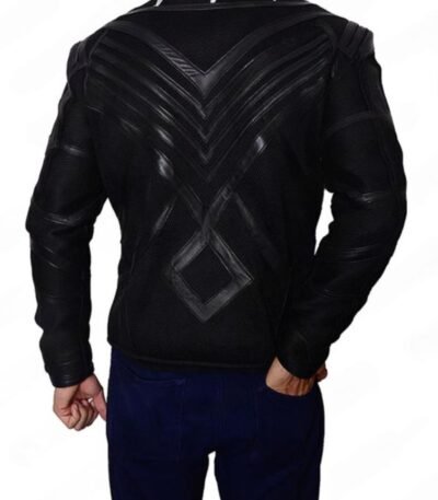 Chadwick Boseman Costume Leather Jacket Black Panther