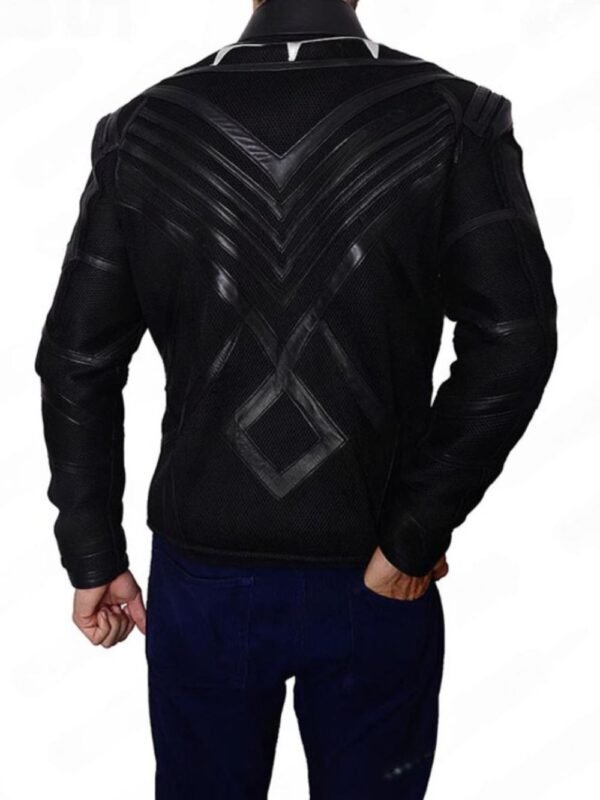 Chadwick Boseman Costume Leather Jacket Black Panther