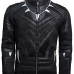 Chadwick Boseman Costume Leather Jacket Black Panther
