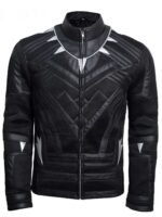 Chadwick Boseman Costume Leather Jacket Black Panther