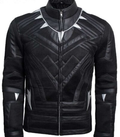 Chadwick Boseman Costume Leather Jacket Black Panther