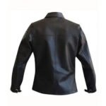 Charlie Top Gun Flight Pilot Zip Up Black Leather Jacket