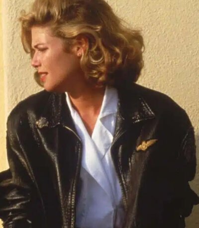 Charlie Top Gun Flight Pilot Zip Up Black Leather Jacket