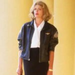 Charlie Top Gun Flight Pilot Zip Up Black Leather Jacket