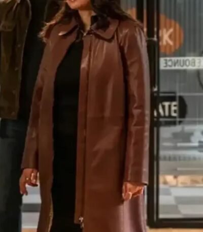 Charmed Mel Vera Brown Leather Trench Coat