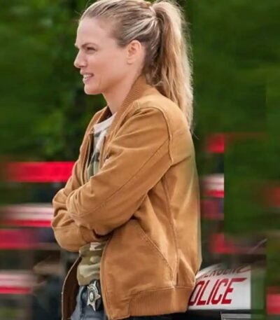 Chicago P.D. Hailey Upton S07 Brown Bomber Jacket
