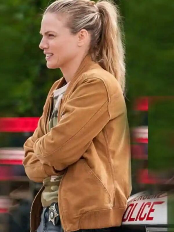 Chicago P.D. Hailey Upton S07 Brown Bomber Jacket