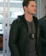 Chicago P.D. Jay Halstead Black Leather Hooded Jacket
