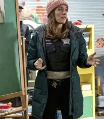 Chicago P.D. Marina Squerciati Green Hooded Coat