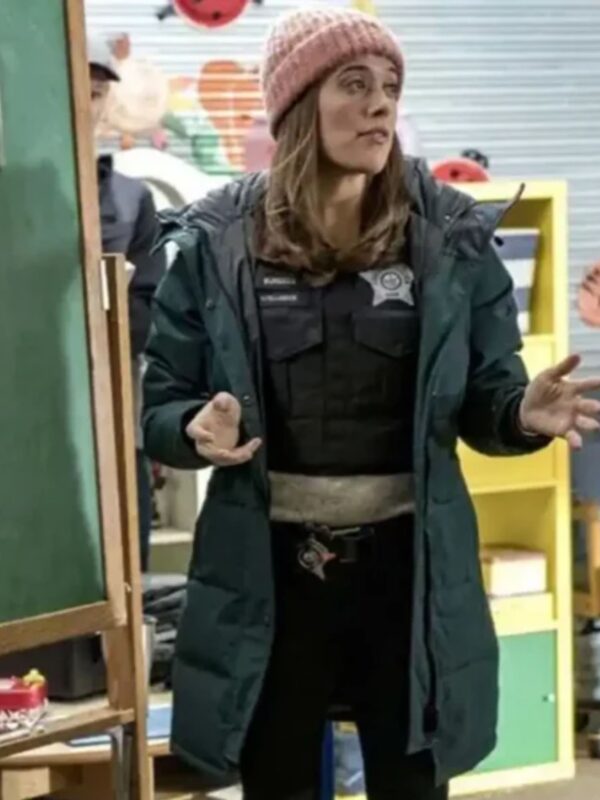 Chicago P.D. Marina Squerciati Green Hooded Coat